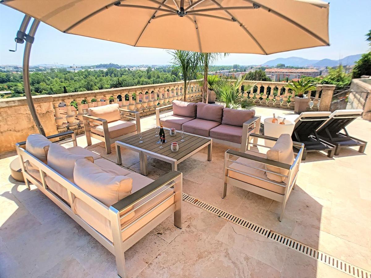 3 Bedrooms Villa Near Cannes - Pool & Jacuzzi - Sea View Mandelieu Dış mekan fotoğraf