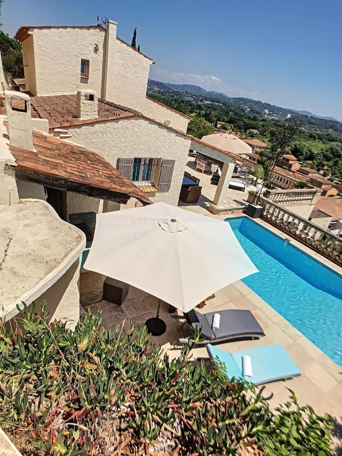 3 Bedrooms Villa Near Cannes - Pool & Jacuzzi - Sea View Mandelieu Dış mekan fotoğraf